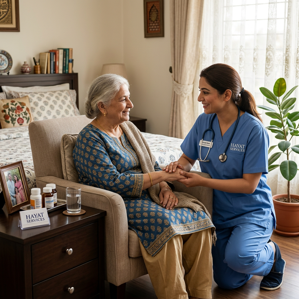 Nursing care at home by hayat services