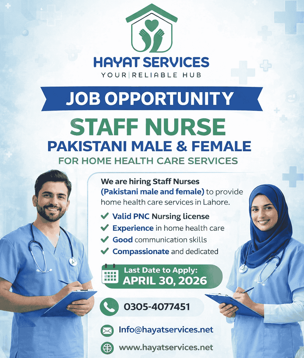 Join Hayat Services as Nursing Care
