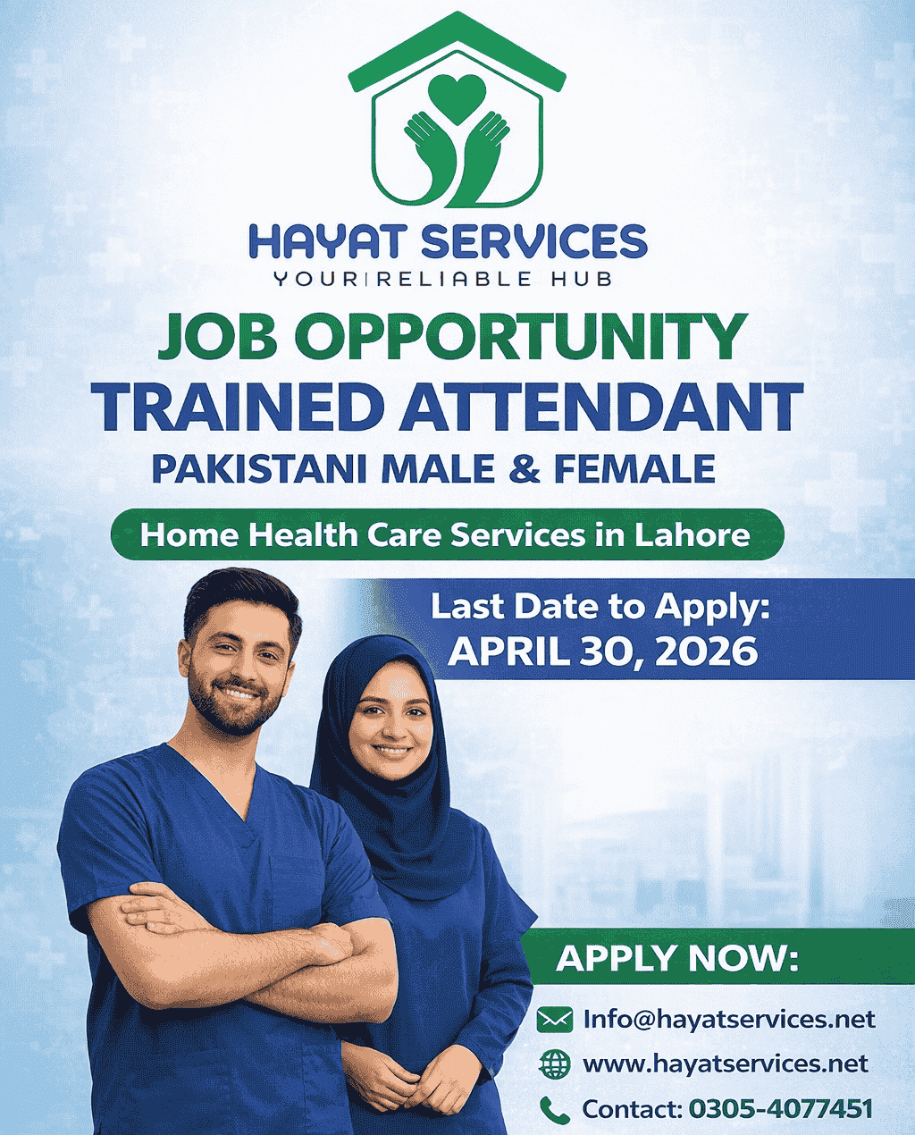 Join Hayat Services as Trained Attendant